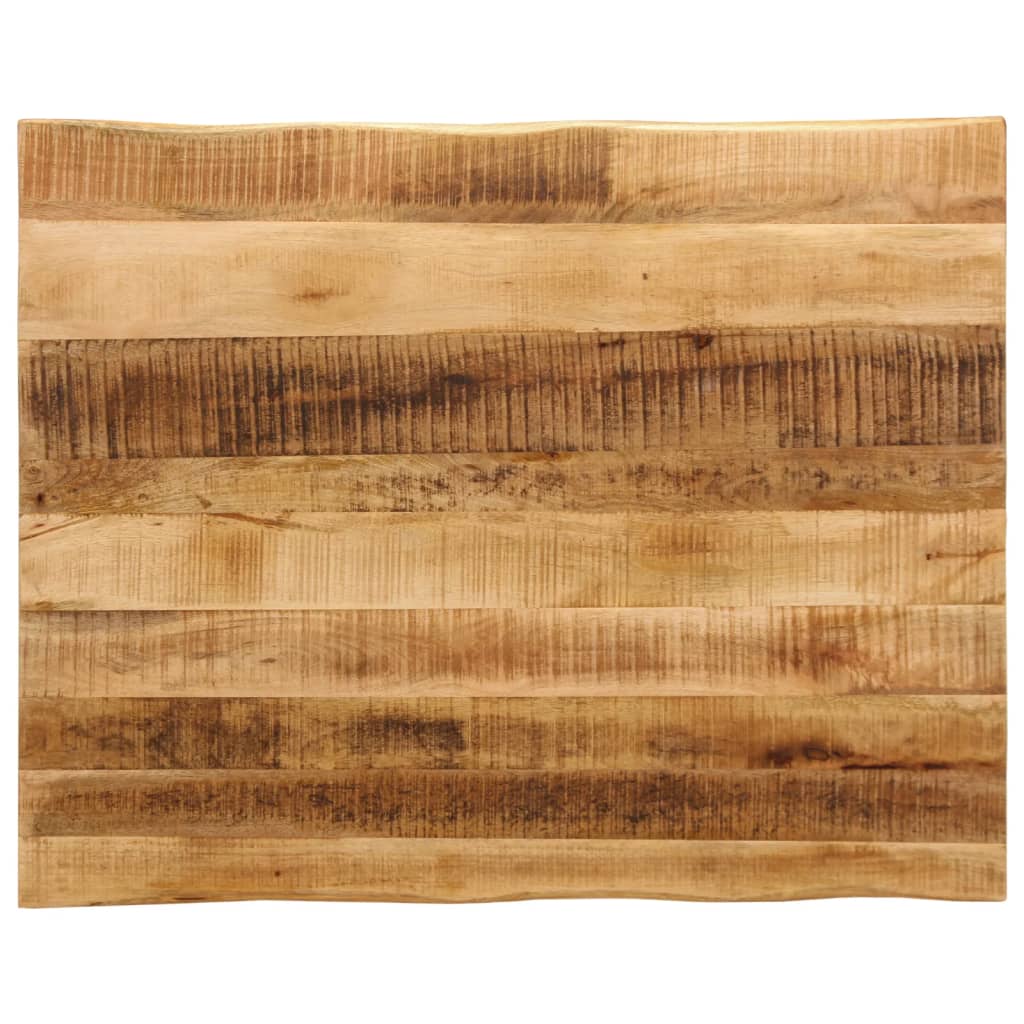 Tafelblad Met Natuurlijke Rand 70X40X2,5 Cm Massief Mangohout Ruw Mangohout (Naturel)