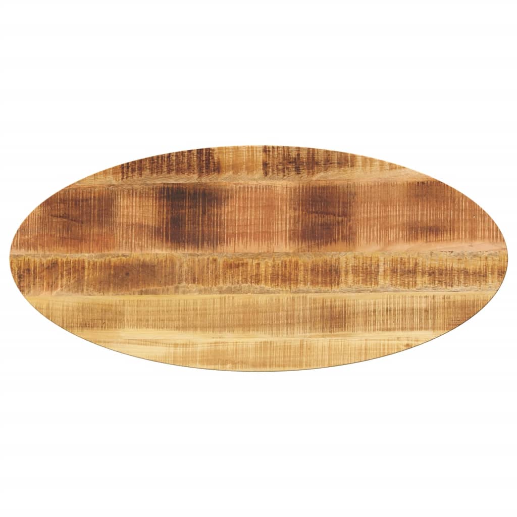 Tafelblad Ovaal 140X50X2,5 Cm Massief Mangohout Ruw Mangohout (Naturel)