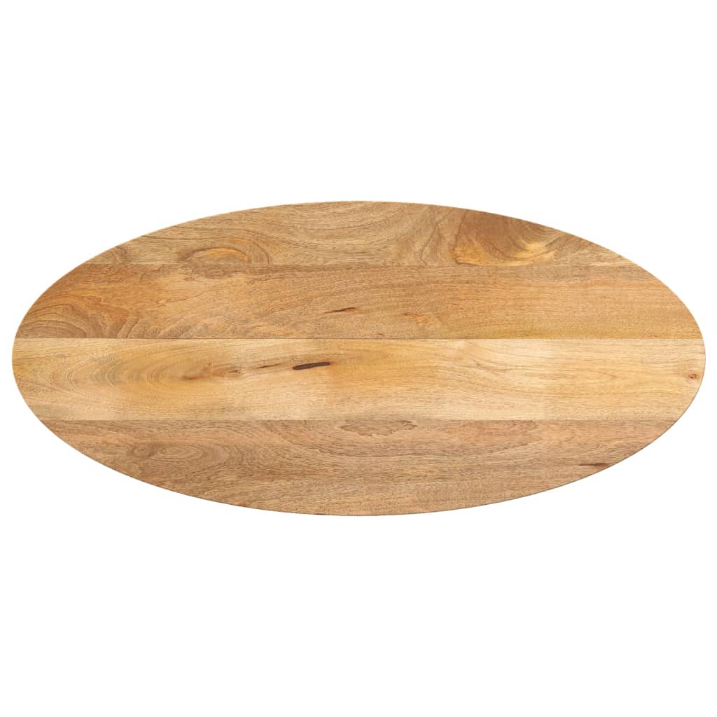 Tafelblad Ovaal 120X60X2,5 Cm Massief Mangohout Mangohout (Naturel)