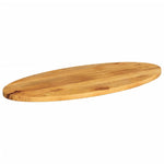 Tafelblad Ovaal 140X60X2,5 Cm Massief Mangohout Mangohout (Eikenafwerking)