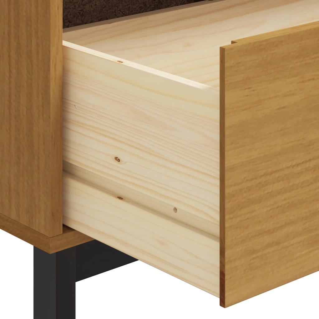 Ladekast Flam 110X40X80 Cm Massief Grenenhout Blauw En Roze