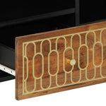 Tv-Meubel 100X33X46 Cm Massief Mangohout