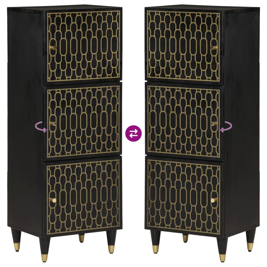 Hoge Kast 40X33X110 Cm Massief Mangohout