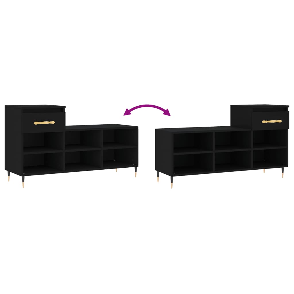 Schoenenkast 102X36X60 Cm Bewerkt Hout