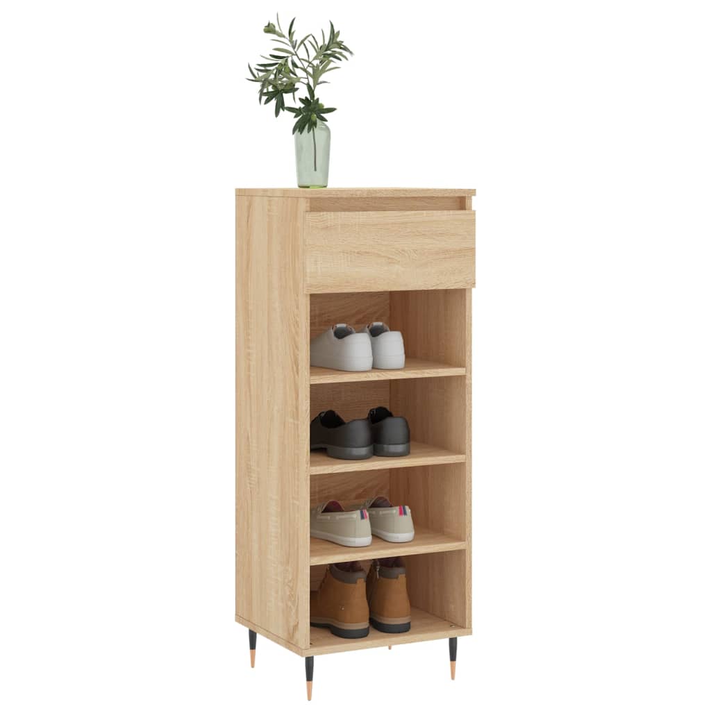 Schoenenkast 40X36X105 Cm Bewerkt Hout Kleurig