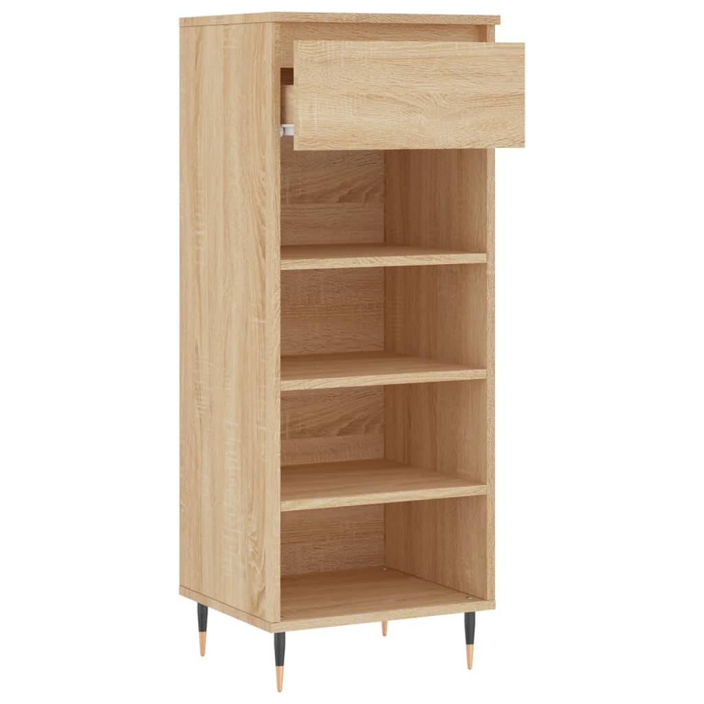 Schoenenkast 40X36X105 Cm Bewerkt Hout Kleurig