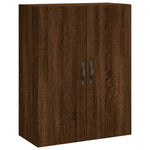 Wandkast 69,5X34X90 Cm Bewerkt Hout Bruin Eikenkleur