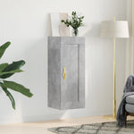 Wandkast 34,5X34X90 Cm Bewerkt Hout Eikenkleurig