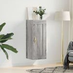 Wandkast 34,5X34X90 Cm Bewerkt Hout Eikenkleurig