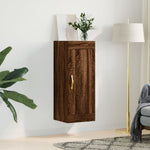 Wandkast 34,5X34X90 Cm Bewerkt Hout Eikenkleurig