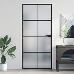 Schuifdeur Gehard Glas En Aluminium Zwart En Mat