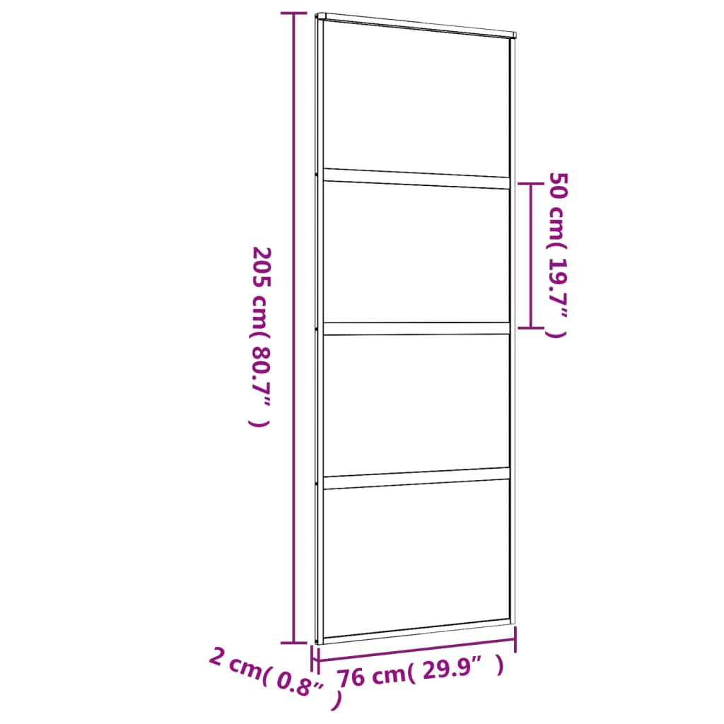 Schuifdeur Esg-Glas En Aluminium Kleurig Goud