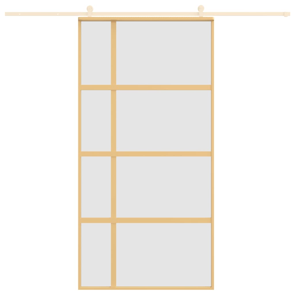 Schuifdeur 102,5X205 Cm Esg-Glas En Aluminium Kleurig Goud