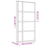 Schuifdeur 102,5X205 Cm Esg-Glas En Aluminium Kleurig Goud