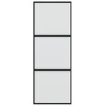 Schuifdeur Gehard Glas En Aluminium Zwart En Mat