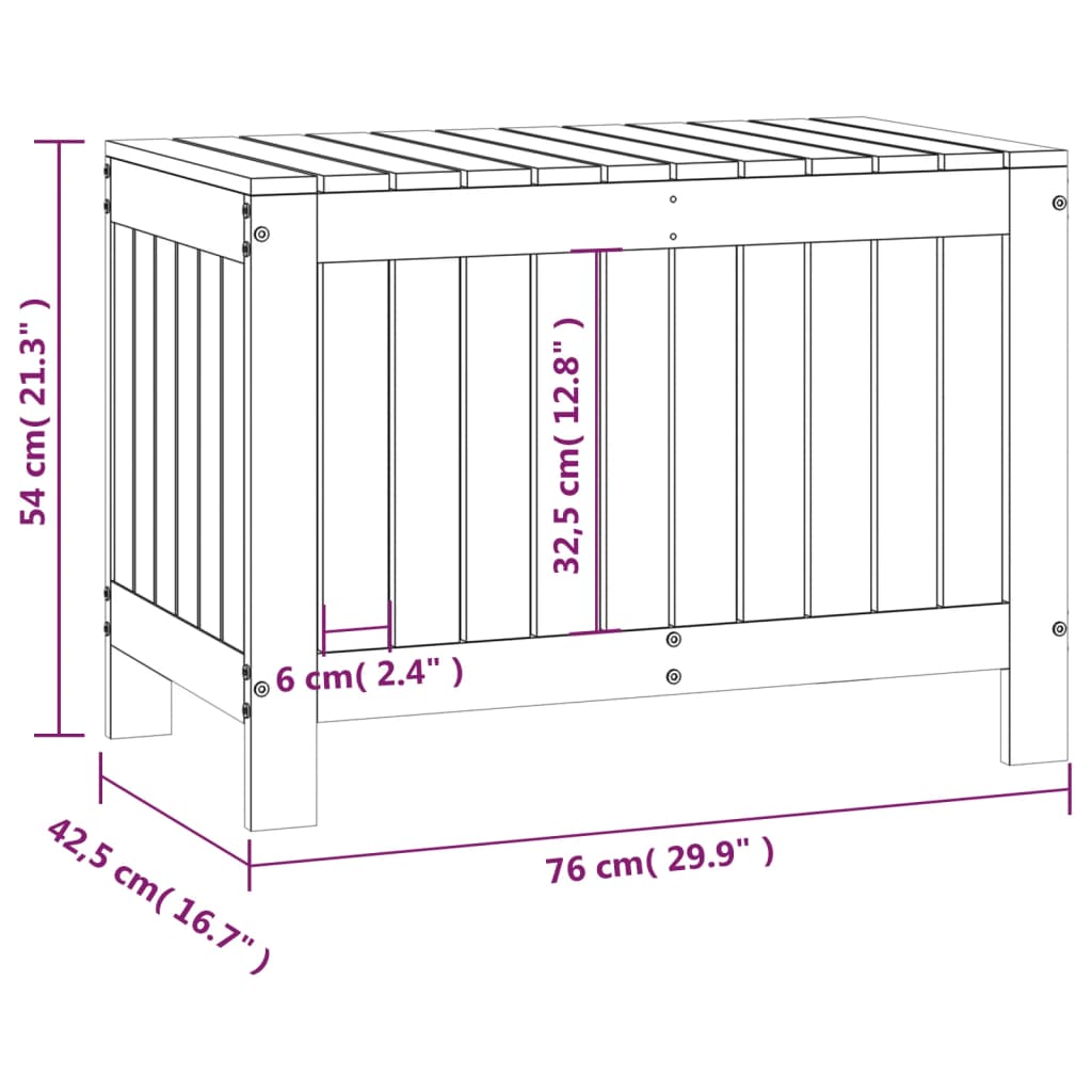 Tuinbox 76X42,5X54 Cm Massief Grenenhout