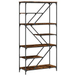 Boekenrek 91X36X176 Cm Bewerkt Hout En Staal Kleur