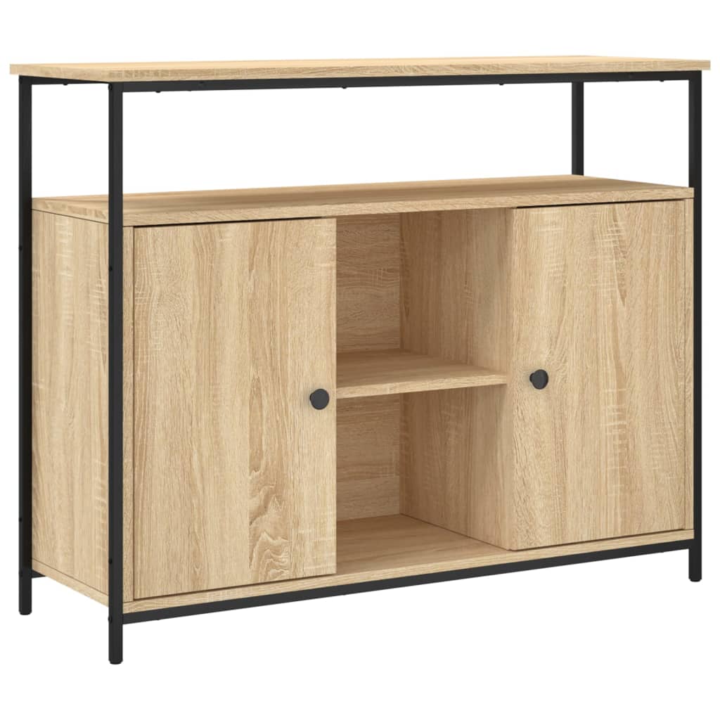 Dressoir 100X35X80 Cm Bewerkt Hout Kleurig