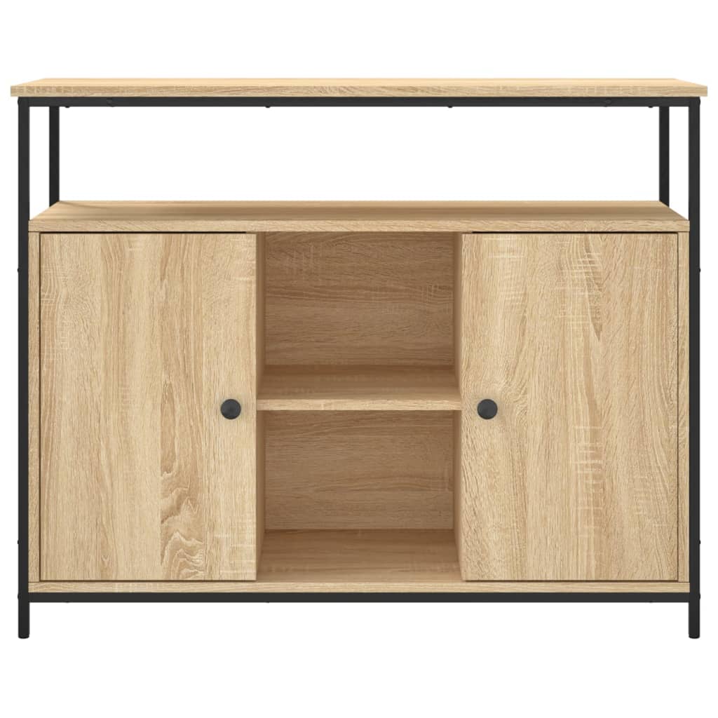 Dressoir 100X35X80 Cm Bewerkt Hout Kleurig