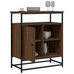 Dressoir 69X35X80 Cm Bewerkt Hout Bruin Eikenkleur