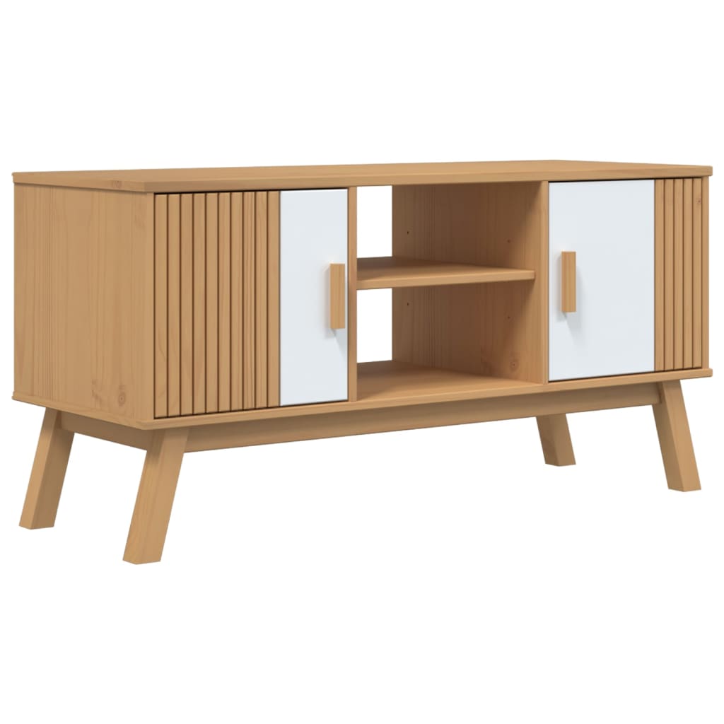 Tv-Meubel Olden 114X43X57 Cm Massief Grenenhout