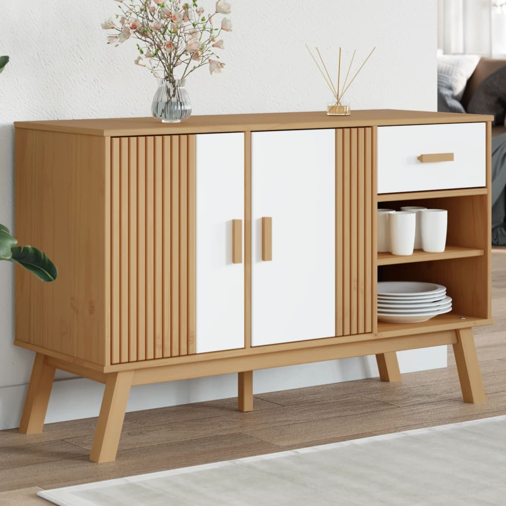 Dressoir Olden 114X43X73,5 Cm Massief Grenenhout