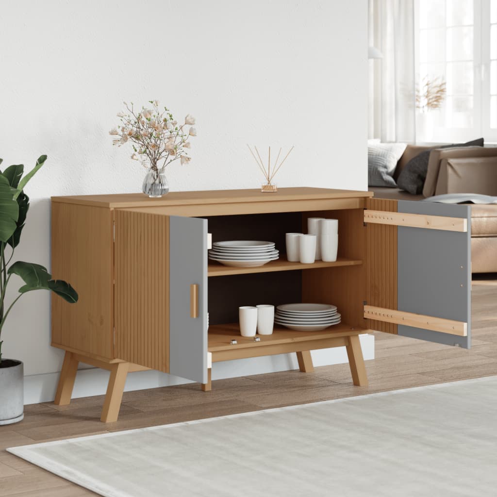 Dressoir Olden 114X43X73,5 Cm Massief Grenenhout