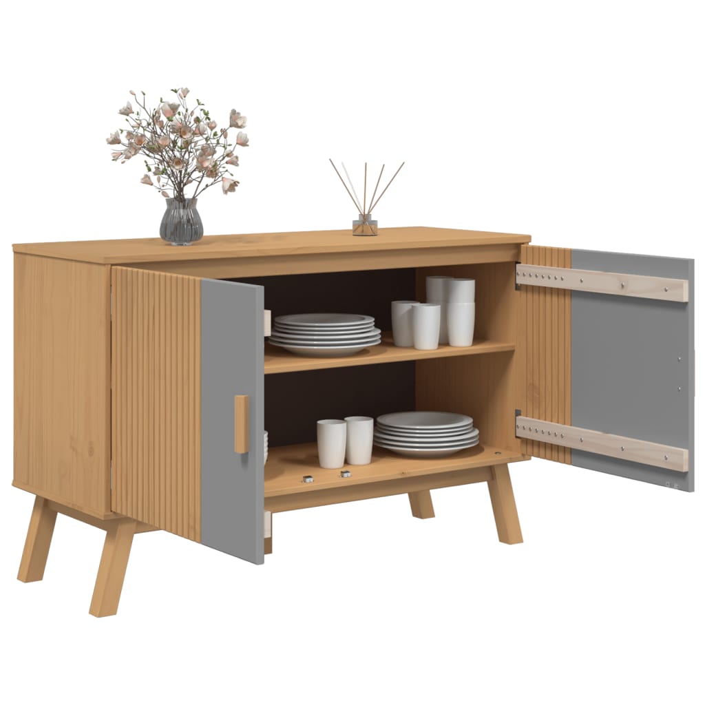 Dressoir Olden 114X43X73,5 Cm Massief Grenenhout