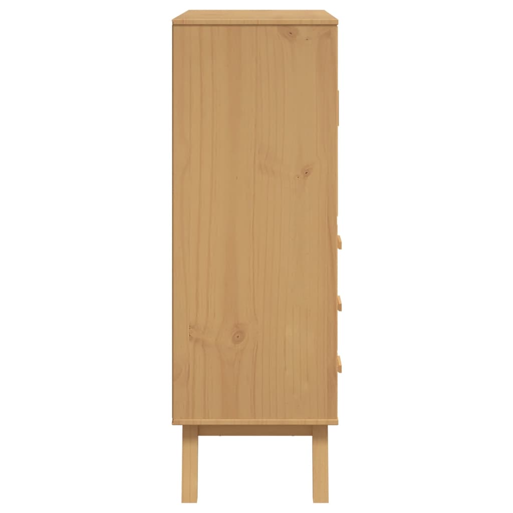 Hoge Kast Olden 85X43X125 Cm Massief Grenenhout
