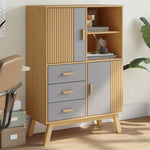 Hoge Kast Olden 85X43X125 Cm Massief Grenenhout