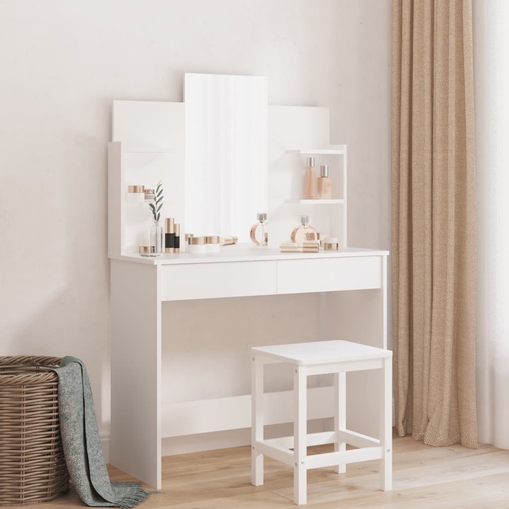 Kaptafel Met Spiegel 96X39X142 Cm