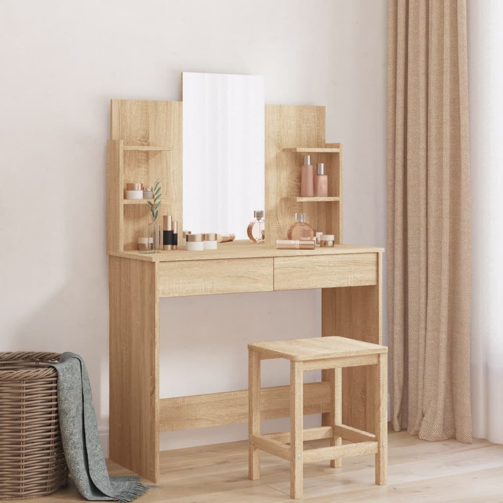 Kaptafel Met Spiegel 96X39X142 Cm