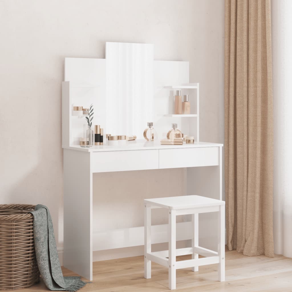 Kaptafel Met Spiegel 96X39X142 Cm