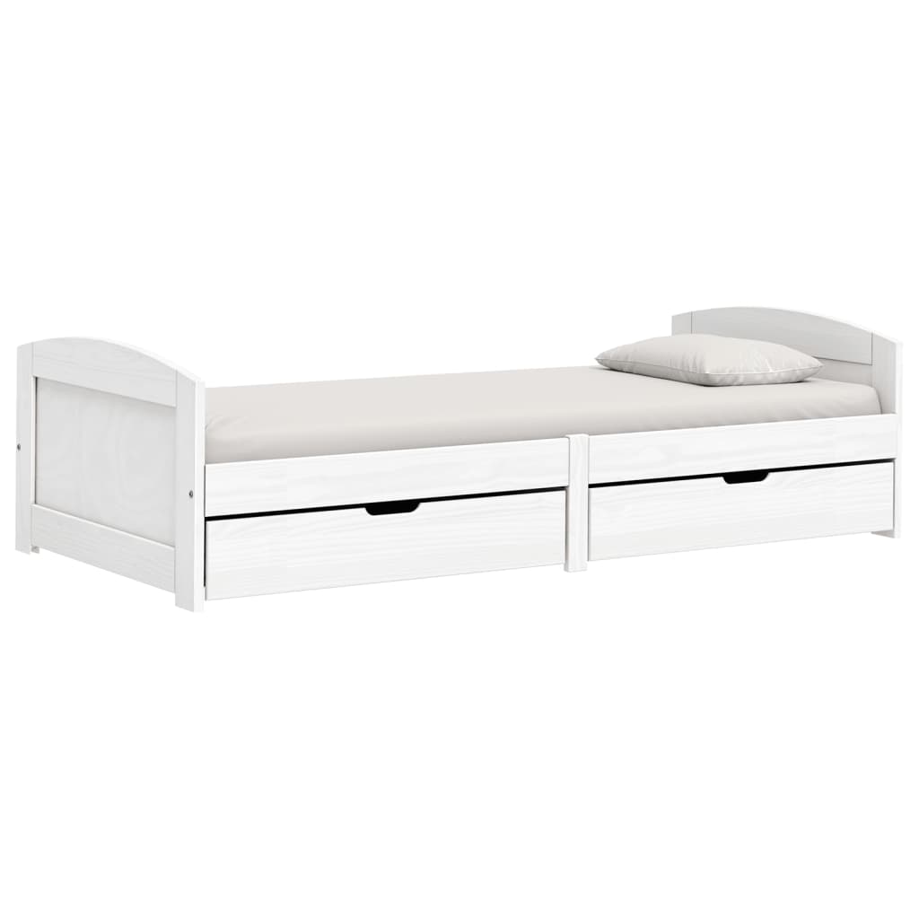 Slaapbank Met 2 Lades Irun 90X200 Cm Massief Grenenhout