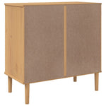 Dressoir Senja Rattan-Look 80X40X80 Cm Massief Grenenhout