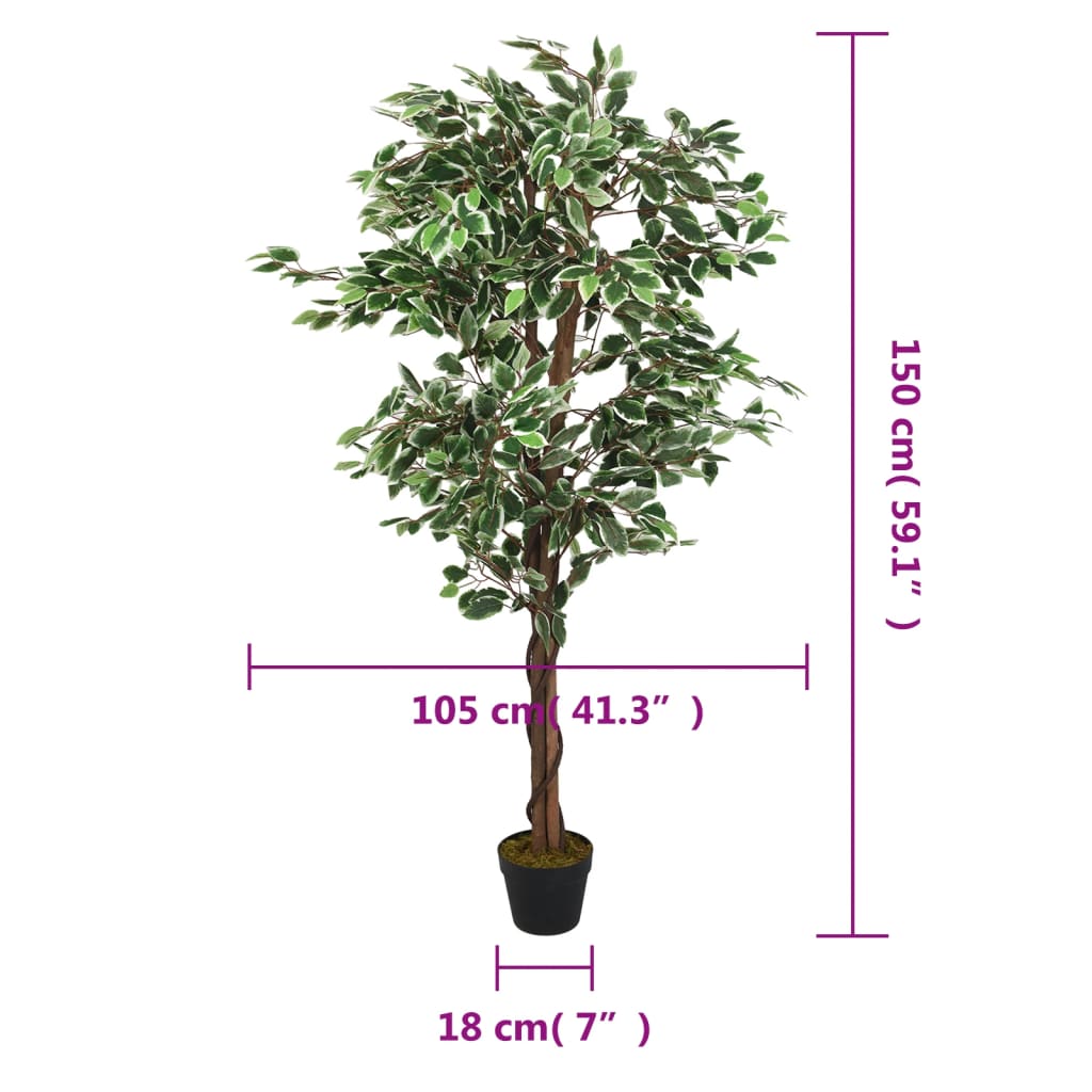 Kunstplant Ficus 756 Bladeren Groen