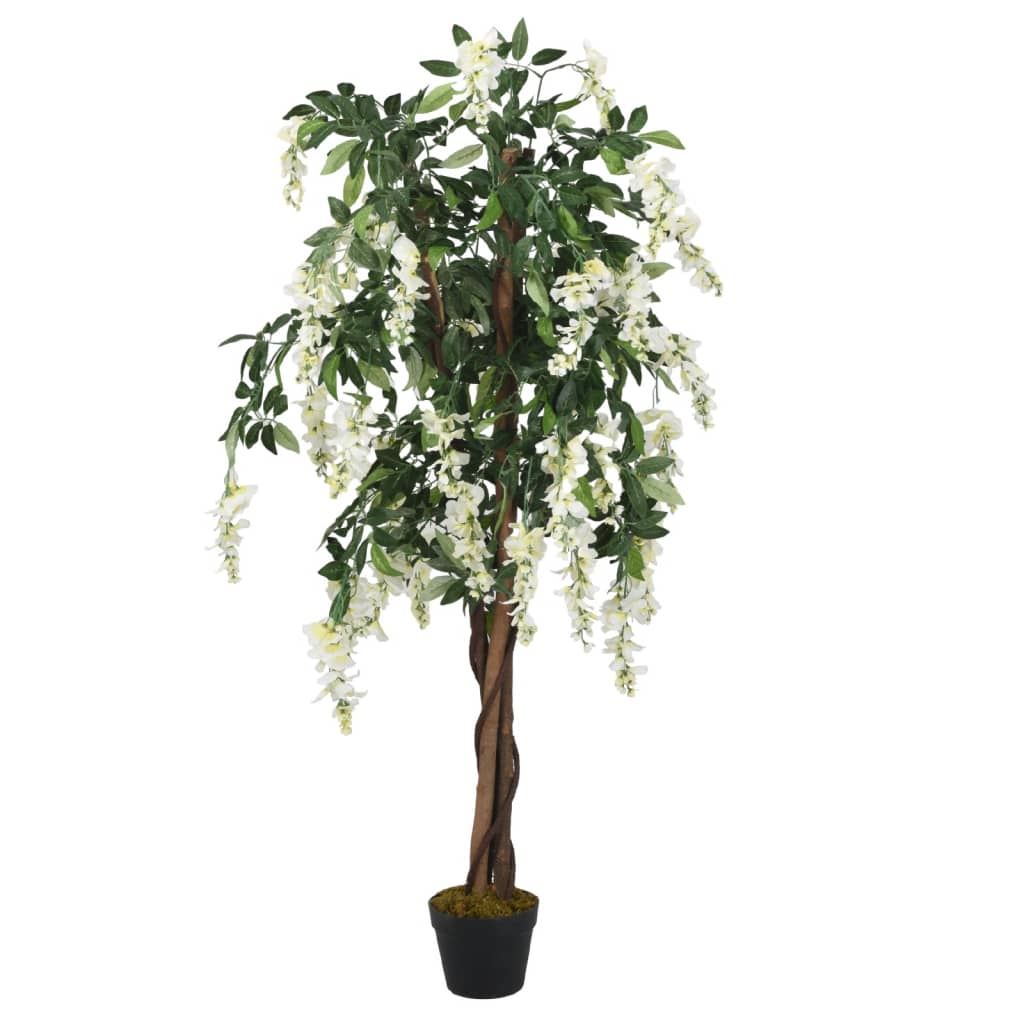 Kunstplant Wisteria 840 Bladeren Groen En Wit