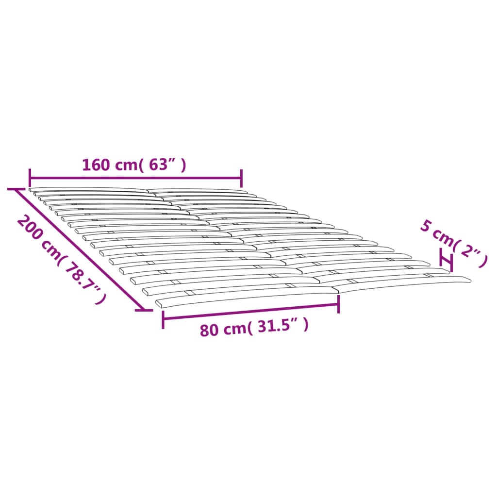 Lattenbodems 2 St Met 34 Latten 80X200 Cm