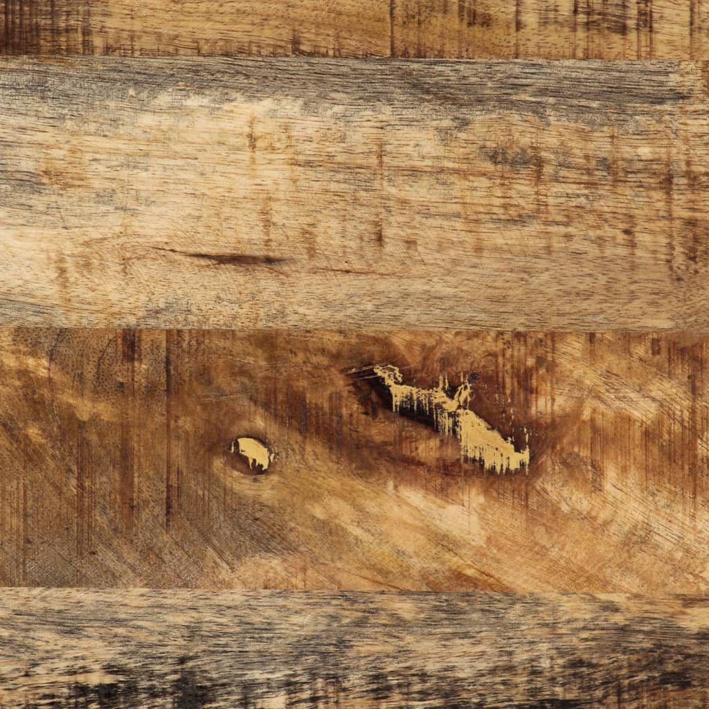 3-Delige Salontafelset Massief Ruw Mangohout En Ijzer Acaciahout (Naturel)