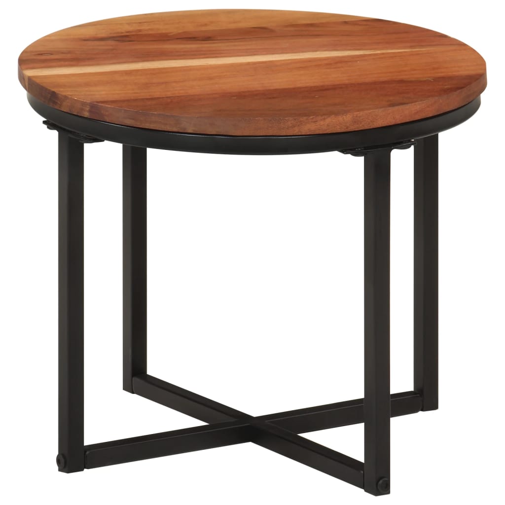 Salontafel Massief Acaciahout En Ijzer