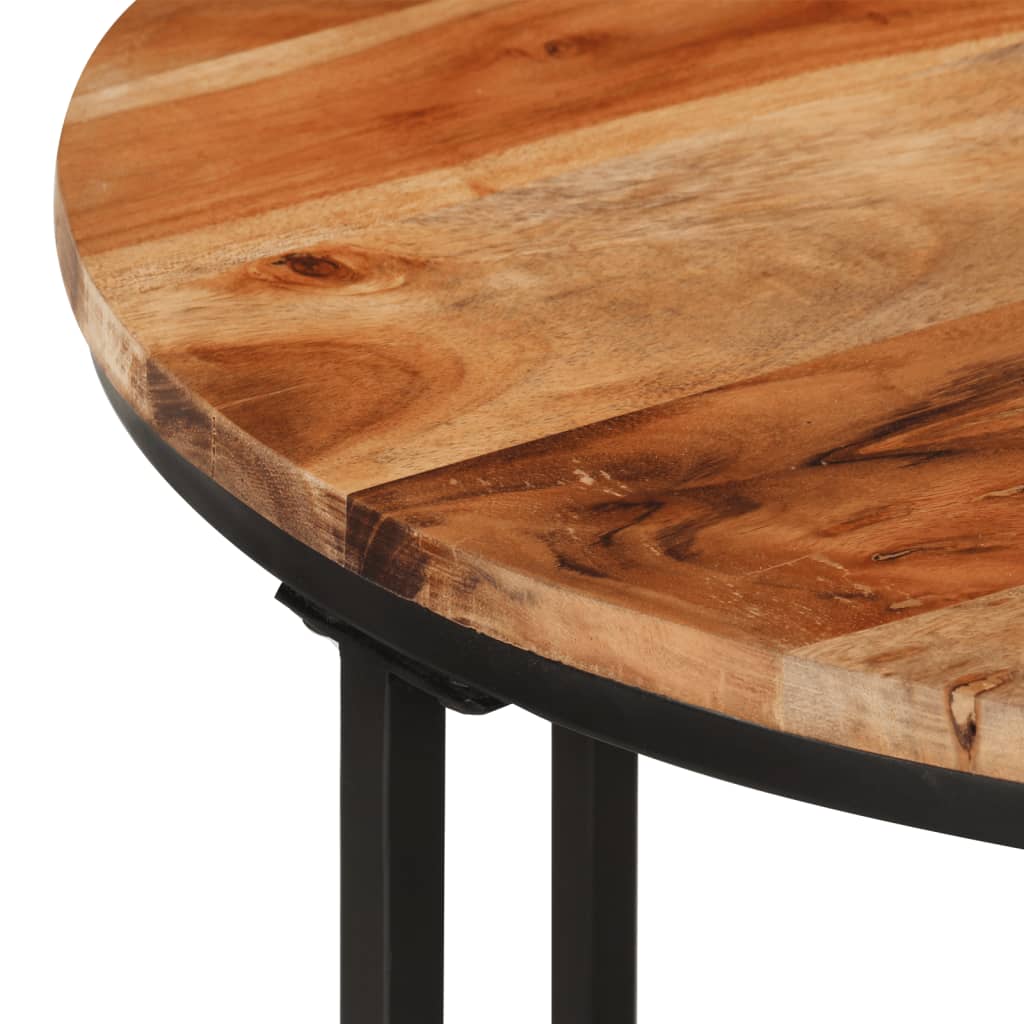 Salontafel Massief Acaciahout En Ijzer