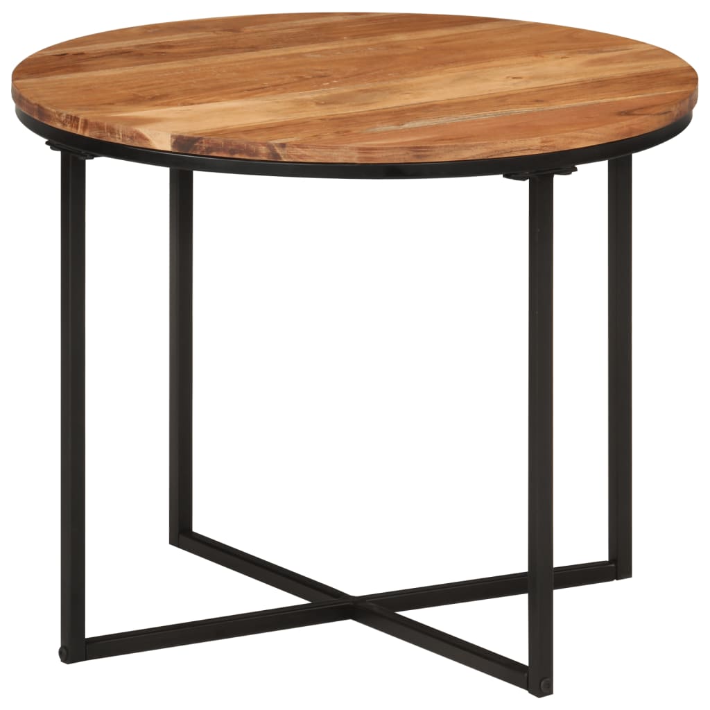 Salontafel Massief Acaciahout En Ijzer