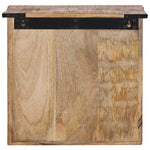 Nachtkastje 40X30X37 Cm Massief Mangohout Naturel