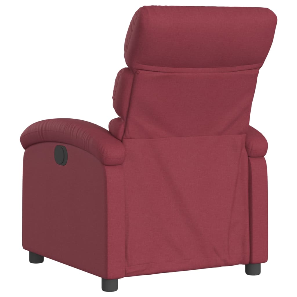 Fauteuil Verstelbaar Elektrisch Stof Wijnrood