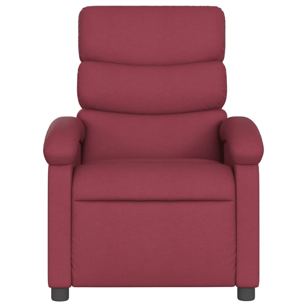 Fauteuil Verstelbaar Elektrisch Stof Wijnrood