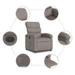 Fauteuil Verstelbaar Elektrisch Stof Taupe