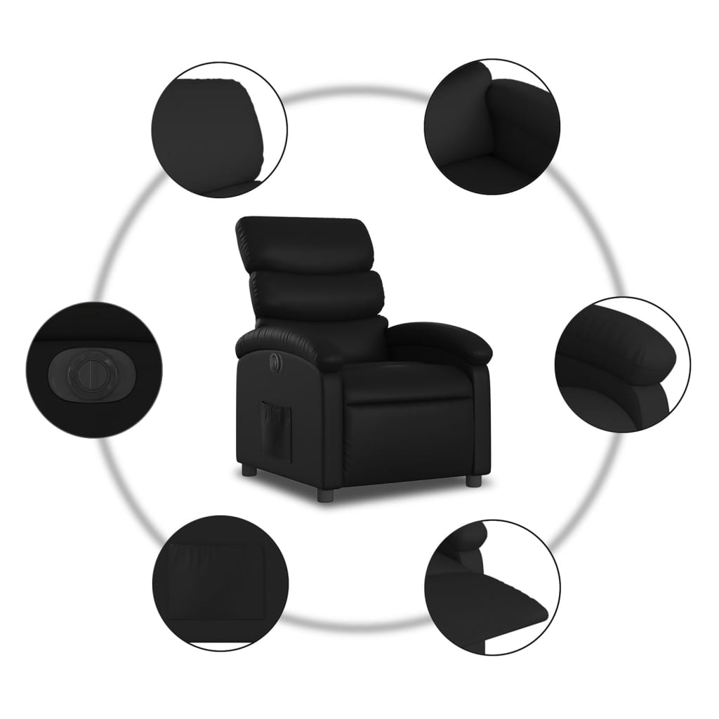 Fauteuil Kunstleer Zwart