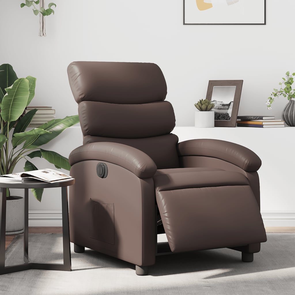 Massagestoel Verstelbaar Elektrisch Kunstleer Bruin