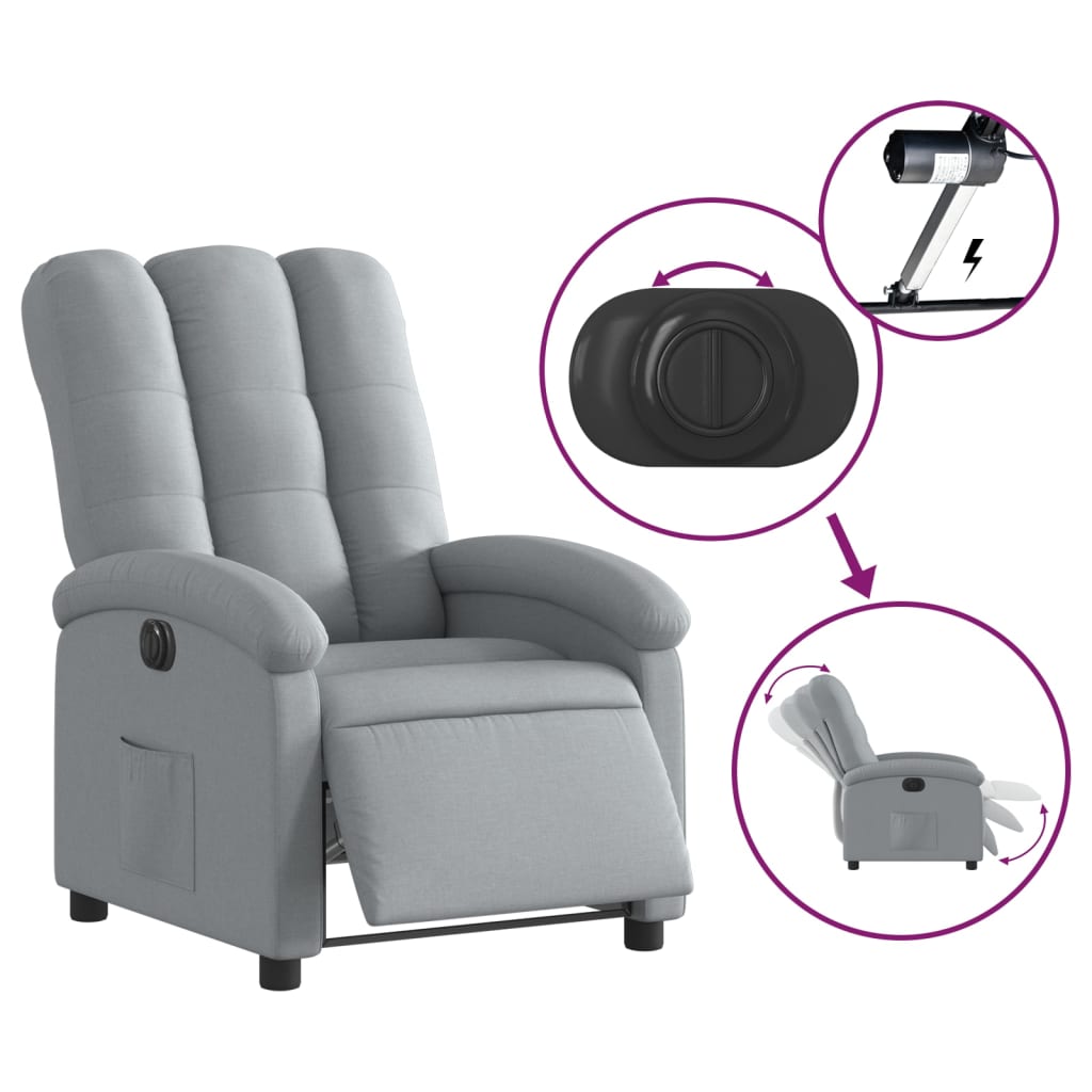 Fauteuil Stof Lichtgrijs
