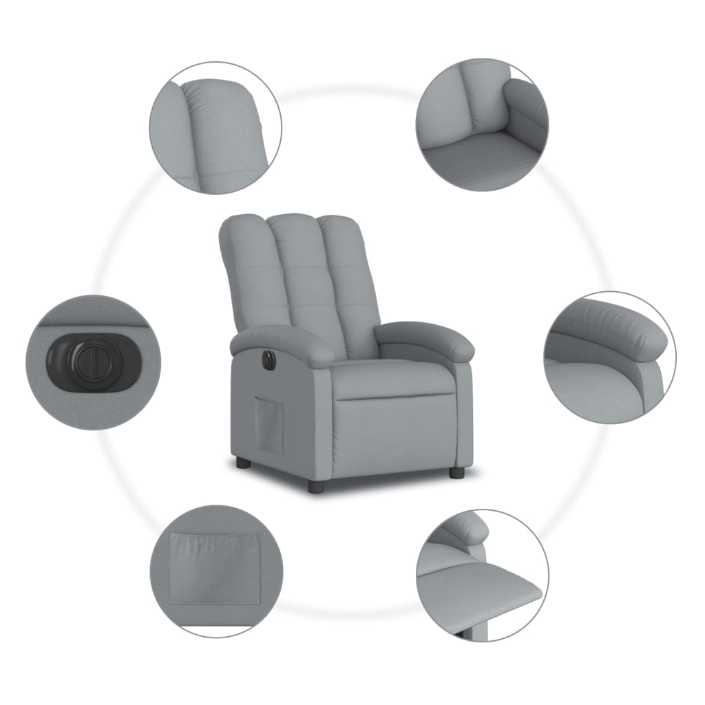 Fauteuil Stof Lichtgrijs